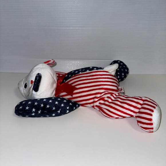 Ty "Sparkler Bear" Plush Pillow Pals 14" Red White Blue Patriotic Stuffed Teddy - Picture 3 of 16